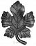19-1516 Лист винограда литой 11.3х14.5, толщиной 4-8 мм