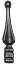 12957 Пика 2.6x12 см, основание 19 мм