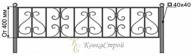 Кованая оградка №59 в Екатеринбурге фото
