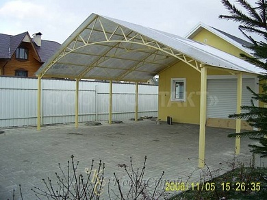 Навес для автомобиля №100 в Екатеринбурге фото